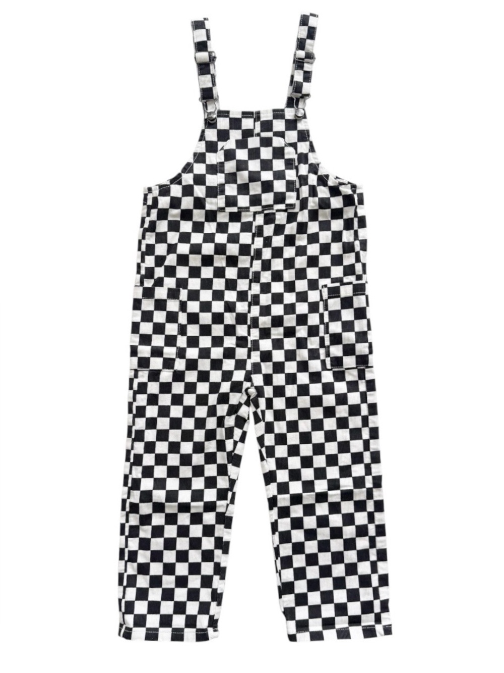 Little Trouble Black and White Checkered Corduroys Size 6T